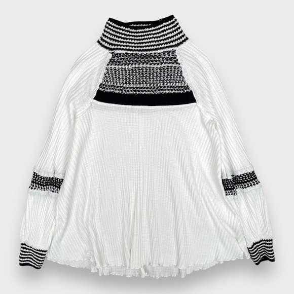 Free People Women's Snow Day Tunic Top Balloon Sleeve Knit Thermal Shirt Size S - Picture 11 of 16